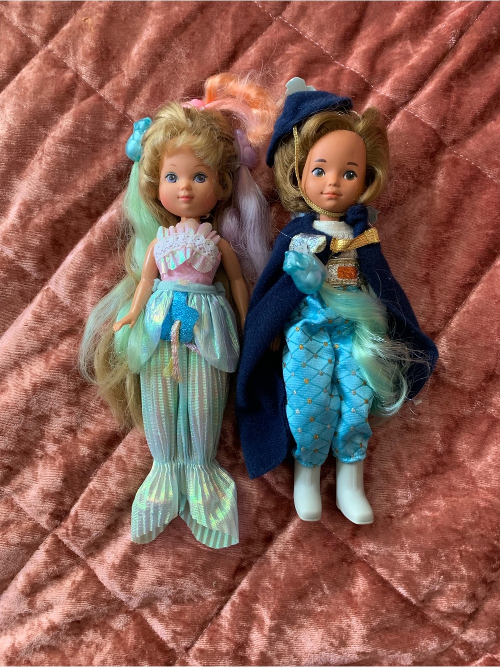 Vintage 80s Maiden FairHair & Prince StrongHeart Lady Lovey Locks doll 1986 EUC